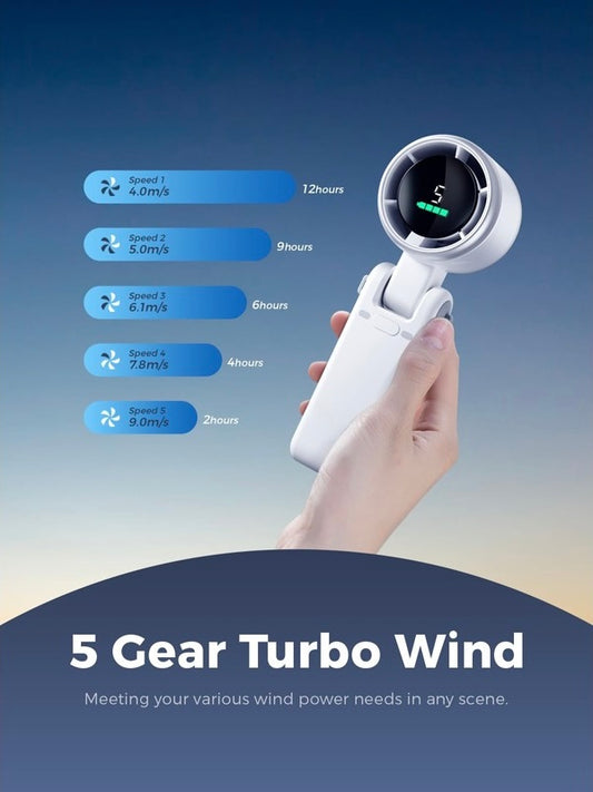 BreezeMax 3-in-1 | 5-Speed Foldable Neck & Turbo Fan