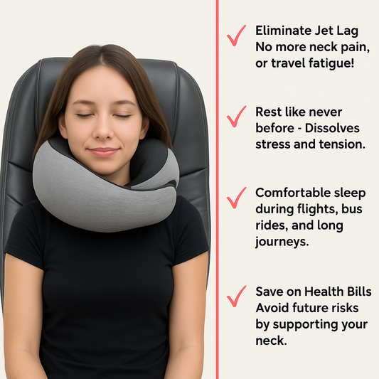 Travel Neck Pillow Memory Foam / U-shaped Snail Style Travel Pillow