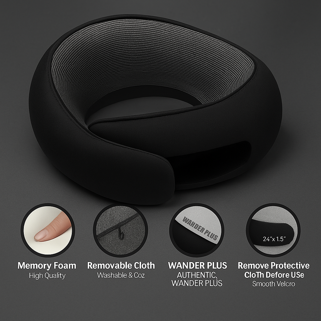Travel Neck Pillow Memory Foam / U-shaped Snail Style Travel Pillow