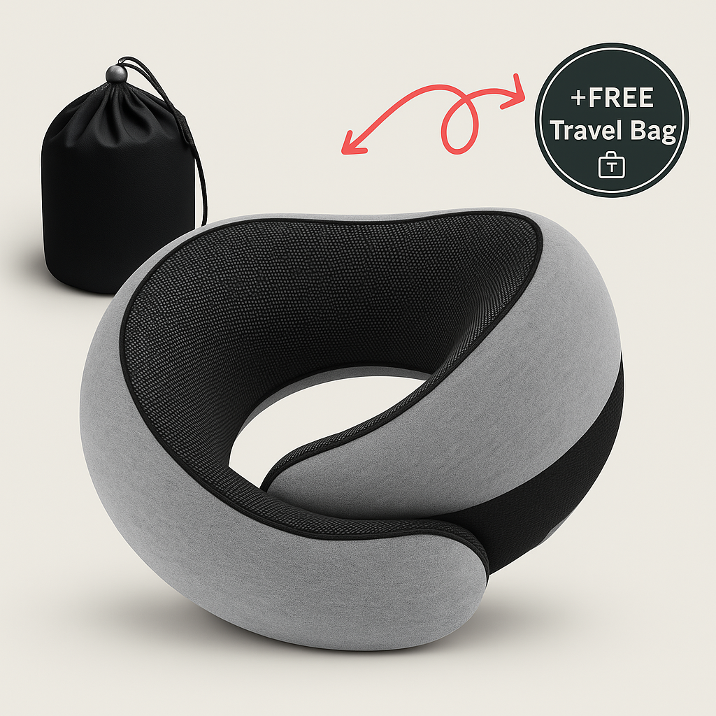 Travel Neck Pillow Memory Foam / U-shaped Snail Style Travel Pillow